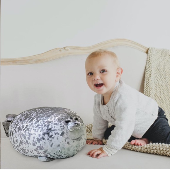 Gray Seal Plush Pillow - Picture 3 of 3